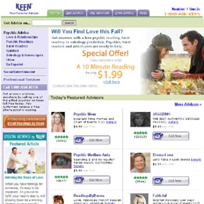 Keen Psychic Readings basically works as a marketplace for freelancing ...